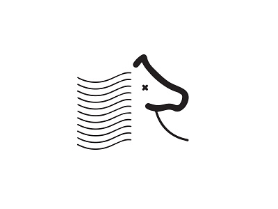 Pony black and white graphic design icon illustration line art lines logo
