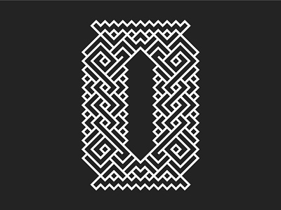 Letter O I black geometric letter lettering line art lines o stripes type typography white