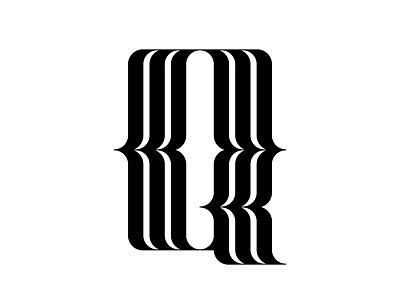 Letter Q black letter lettering lines q type typography white