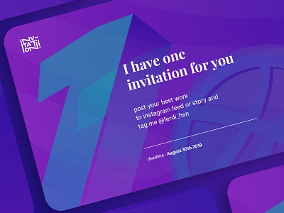 dribbble invitation design gradient illustration invitation invite minimal ui ui ux vector vibrant