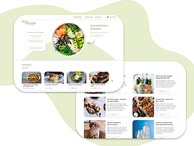 myRecipe - webdesign branding design graphic design logo screen design ui webdesign