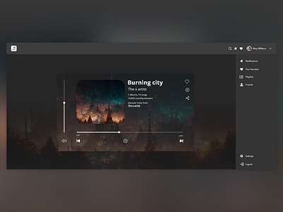 #DailyUI nr. 9 - music player dailyui design graphic design illustration screen design ui vector webdesign