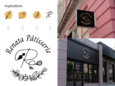 Logo Design Renata Patisserie bakery branding graphic design illustration logo logo design renata patisserie pastry typography