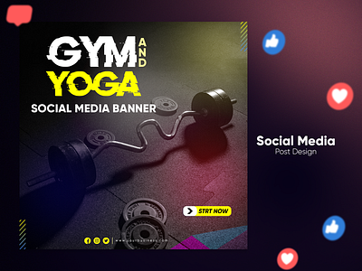 Gym social media post Design. creative design