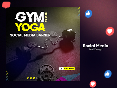 Gym social media post Design.