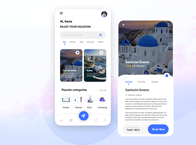 Travel Application app appdesign booking holiday search ticket tourism travel traveling trip