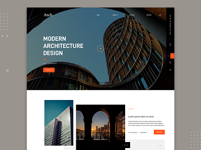 Architect Website Concept architect architectural architecture design engineers homepage landing landing page modern ui ux website website design websites