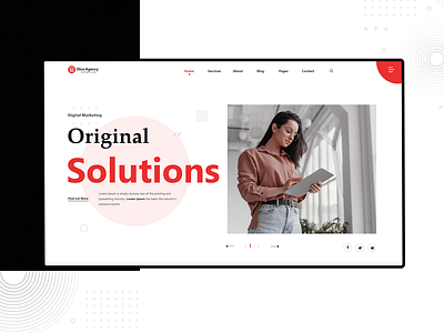 Agency Landing Page design homepage landing landingpage layout solutions ui ux ui design uiux web webdesig website