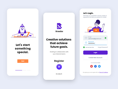 Brandac App Concept! app app design branding concept design ill illustration ui ui ux uiux