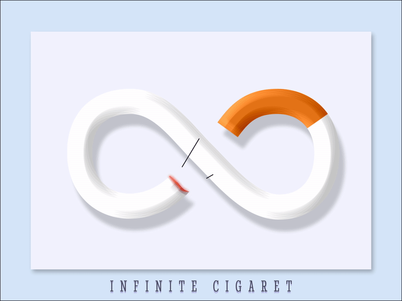 Infinite Cigaret after effects cigaret design flat illustrator infinite motion smoke