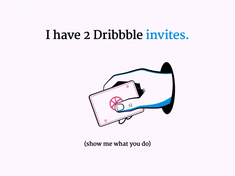 I have 2 dribbble invites! dribbble giveaway hand invite invites motion playing cards