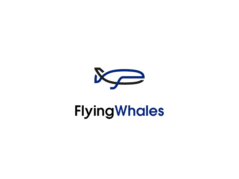 Flying Whales - Identity airship brand identity branding btob card corporate dirigible freight logistic logo mockup stationery whale