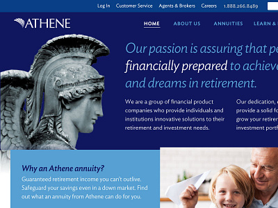 Athene.com homepage annuity homepage ideal sans rebrand
