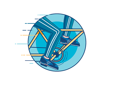 Ride Your Bike !!! bicycle bike icon illustration outline paddle pedal spin sport