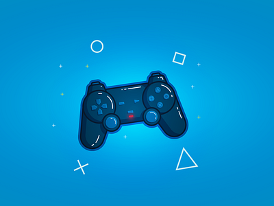 PlayStation Analog Controller controllers game icon icon design illustration play playstation vector