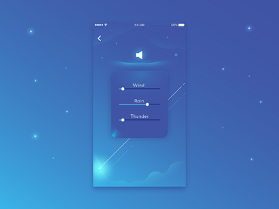 Daily UI #007 - Settings, Environment Sound Settings dailyui slide sound sounds ui user interface weather