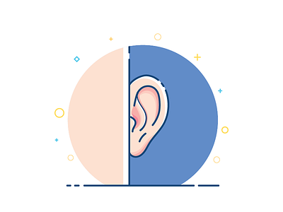 Ear ear hear icon illustration listen organ