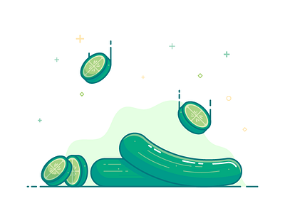 Cucumber with slices