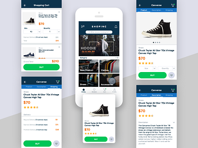 Mobile E-commerce/Fashion App - Exploration app card dailyui ecommerce ios app mobile app online shop product product item shopping cart ui