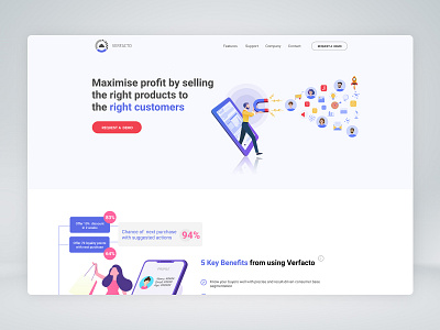 Saas Product Landing page design UI/UX