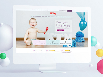 Baby Shop UK - Home Page re-design, first draft branding design ux ux ui design web deisgn