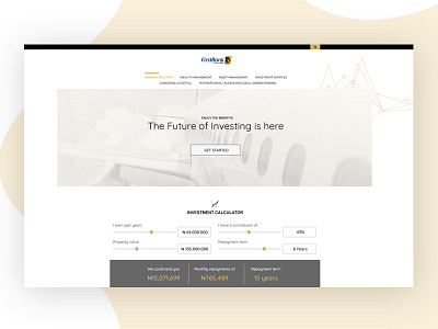 First Bank Nigeria - Home Page, early concept