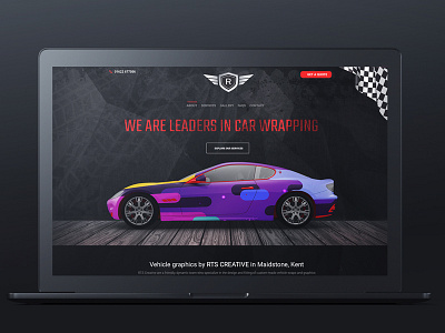 Car wrapping company - Home Page design