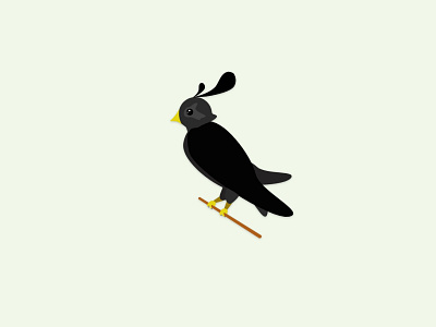 Cute bird graphic design logo vector