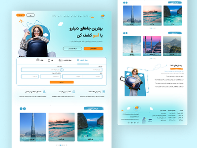 Travel agency-website-travel booking design desktop graphic design home home page landing page logo modern travel travel agebcy travel service traveling trip ui uiux vacation web web design world