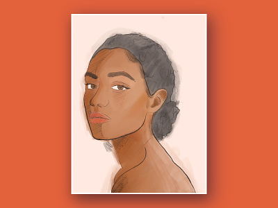 Portrait 1 brushes face illustration painterly portrait procreate sketch woman