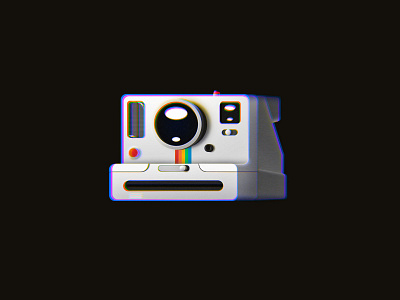 Polaroid Onestep+ design flat icon illustration