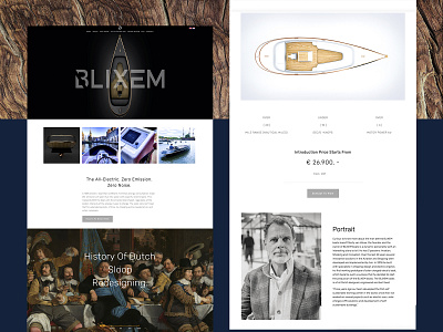 Blixem Boats electric boat website amsterdam boat electric homepage netherlands squarespace ui ux web