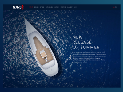 NONOX dutch boat website desktop ui ux web site