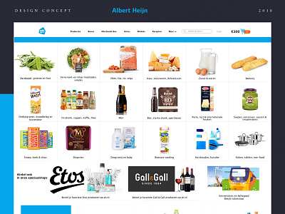 Albert Heijn - Concept Website supermarket ui website webstore