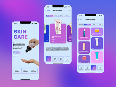 Skincare Beauty App Design Mobile App