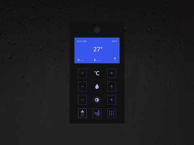 Touch Panel for Smart Shower design graphic design illustration typography ui ux