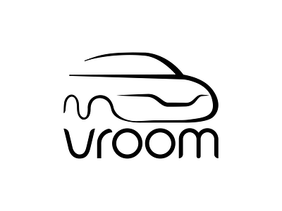 #5 Vroom auto autonomous brand car dailylogochallenge dailylogochallengeday5 driverless drone logo pilot simple tech vroom