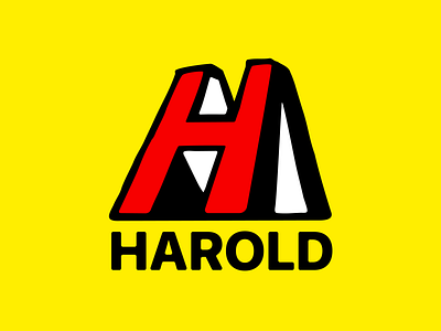 #4 Harold Ltd bold branding bright colorful colourful dailylogo dailylogochallenge dailylogochallengeday4 h handdrawn letter h lettermark logo playful red yellow