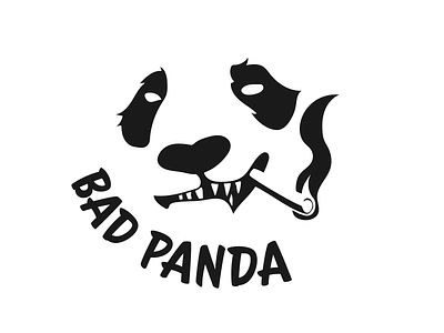 #3 Bad Panda animals bad panda china chinese dailylogochallenge dailylogochallengeday3 day3 endangered identity logo marijuana naught panda smoking stamp tattoo weed