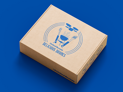 United Rentals - Drone BBQ Box 3d adobe illustrator adobe photoshop bbq blue box box mockup burger drone drones fast food food icons illustartion illustrated meal mockup packaging render sketch