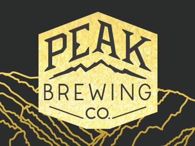 Peak Brewing Co. branding lettering logo