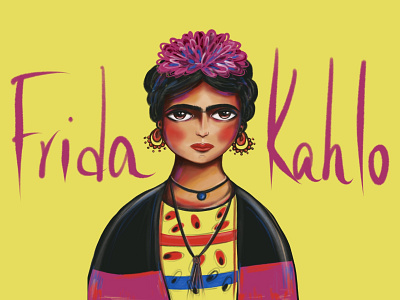 Frida Kahlo artist design fridakahlo illustration portrait procreate