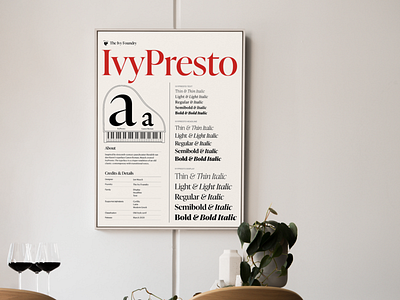 Ivy Presto Type Specimen Poster branding graphic design typography