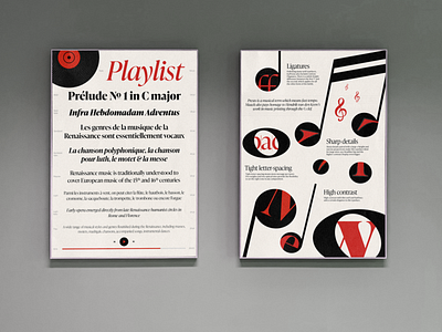 Ivy Presto Type Specimen Poster (playlist & musical notes)