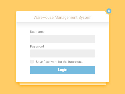 UI/UX WareHouseMS Login Form download form free login mockup psd stylish ui ux