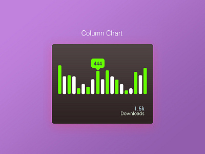 Freebie : Column Chart UI chart column design download free graph psd stylish ui ux