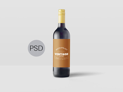 Bottle Label Mockup PSD