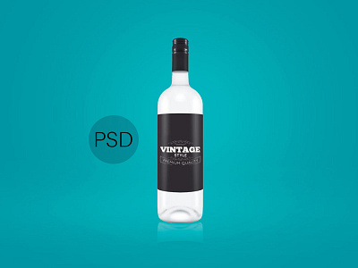 Bottle Label Mockup PSD