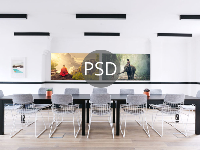 Download Meeting Room Screen Mockup PSD by Rajdeepsinh Jadeja on Dribbble