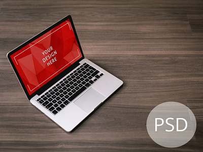 Silver Laptop Mockup PSD